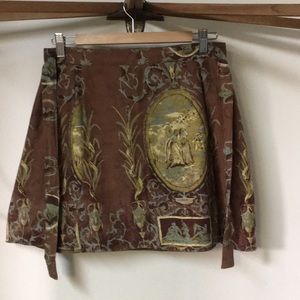 Anthropologie Vintage Wrap Miniskirt